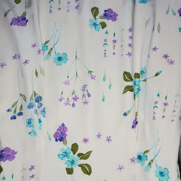 VINTAGE Silk Floral Tea Dress Size 12 - Picture 5 of 12